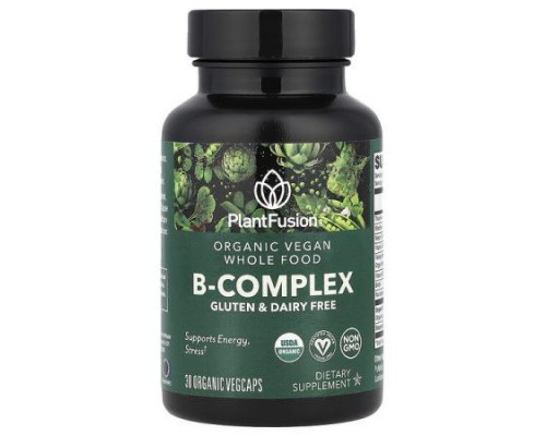 PlantFusion, Organic Vegan B-Complex, 30 Organic VegCaps
