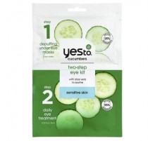 Yes To, Two-Step Eye Kit, Sensitive Skin, Cucumbers , 3 Piece Kit