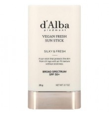 d'Alba, Vegan Fresh Sun Stick, SPF 50+, 0.7 oz (20 g)