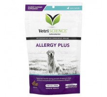 Vetriscience, Allergy Plus, For All Dogs, Duck, 60 Bite-Sized Chews, 4.23 oz (120 g)