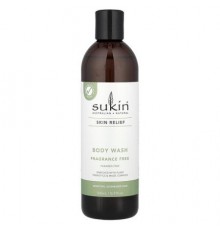 Sukin, Skin Relief, Body Wash, Sensitive, Distressed Skin, Fragrance Free, 16.91 fl oz (500 ml)
