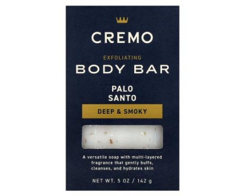 Cremo, Exfoliating Body Bar, Palo Santo , 5 oz (142 g)