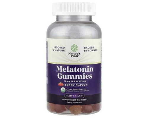 Nature's Craft, Melatonin Gummies, Berry, 120 Gummies (5 mg per Gummy) (Discontinued Item) Nature's Craft, Melatonin Gummies, Berry, 120 Gummies (5 mg per Gummy) (Discontinued Item)