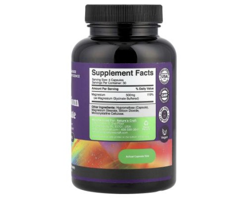 Nature's Craft, Magnesium Glycinate, 120 Capsules (125 mg per Capsule)