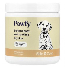 Pawfy, Skin & Coat, For Dogs, Vegetarian Chicken , Approx. 30 Chews, 4 oz (113 g)