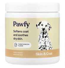 Pawfy, Skin And Coat, Turkey & Bacon , 30 Chews, 4 oz (113 g)