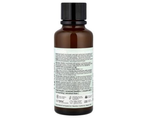 Davids, Fresh Breath Mouthwash Refill Concentrate, Natural Fresh Mint, 4 fl oz (118 ml)