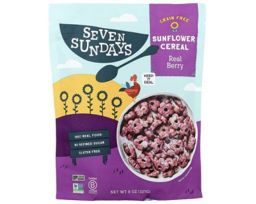 Seven Sundays, Sunflower Cereal, Real Berry, 8 oz (227 g) Seven Sundays, Sunflower Cereal, Real Berry, 8 oz (227 g)