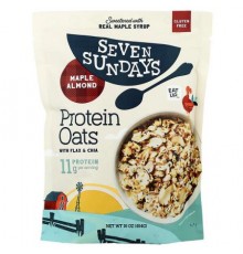 Seven Sundays, Protein Oats With Flax & Chia, Maple Almond, 16 oz (454 g)