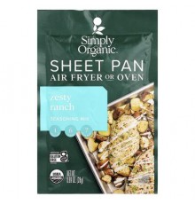 Simply Organic, Sheet Pan Seasoning Mix, Zesty Ranch, 0.99 oz (28 g)