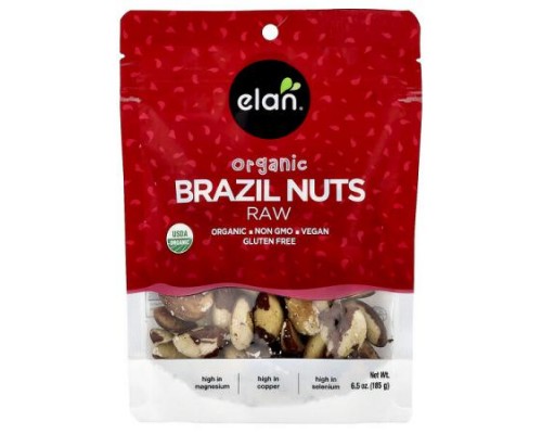 Elan, Organic Brazil Nuts, Raw , 6.5 oz (185 g)
