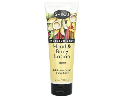Shikai, Moisturizing Hand & Body Lotion, Vanilla, 8 fl oz (238 ml) (Discontinued Item) Shikai, Moisturizing Hand & Body Lotion, Vanilla, 8 fl oz (238 ml) (Discontinued Item)