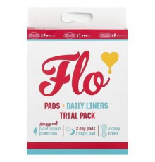 Here We Flo, Pads + Daily Liners Trial Pack, 5 Liners