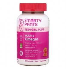 SmartyPants, Teen Girl Plus Multi & Omegas. Mango Orange, 60 Gummies