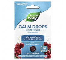 Nature's Way, Calm Drops Lozenges, Cherry , 24 Lozenges