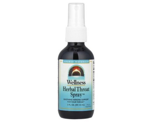 Source Naturals, Wellness, Herbal Throat Spray™, 2 fl oz (59.14 ml)