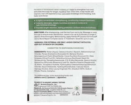 Palmer's, Rosemary Mint Formula™ With Vitamin E, Strengthening Pack, 2.1 oz (60 g)