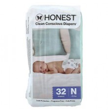 The Honest Company, Clean Conscious Diapers™ Newborn, 10 lbs, Multi-Colored Giraffes, 32 Diapers