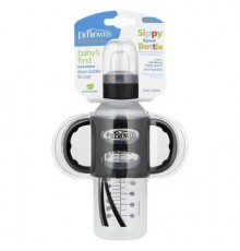 Dr. Brown's, Sippy Spout Bottle, 6 Months +, Black , 8 oz (250 ml)
