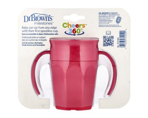 Dr. Brown's, Milestones™, Cheers360™, Spoutless Transition Cup, 6 Months +, Pink, 7 oz (200 ml) Dr. Brown's, Milestones™, Cheers360™, Spoutless Transition Cup, 6 Months +, Pink, 7 oz (200 ml)