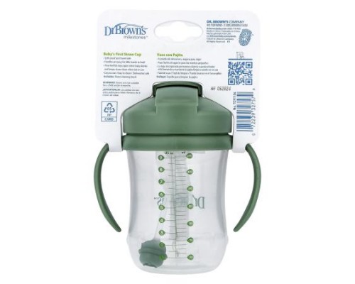 Dr. Brown's, Baby's 1st Straw Cup, 6 Months +, Olive Green , 9 oz (270 ml) Dr. Brown's, Baby's 1st Straw Cup, 6 Months +, Olive Green , 9 oz (270 ml)
