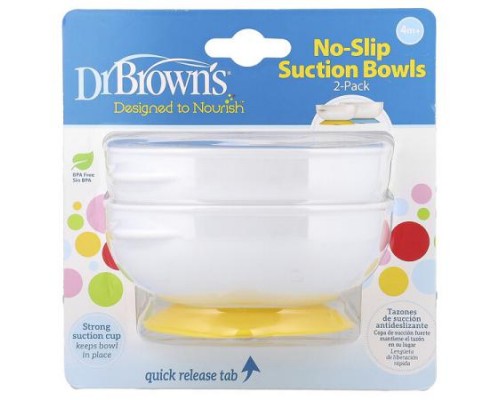 Dr. Brown's, No-Slip Suction Bowls, 4 Months + , 2 Pack Dr. Brown's, No-Slip Suction Bowls, 4 Months + , 2 Pack