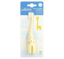Dr. Brown's, Infant-to-Toddler Toothbrush, 0-3 Years, Yellow, Giraffe, 1 Toothbrush