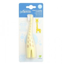 Dr. Brown's, Infant-to-Toddler Toothbrush, 0-3 Years, Yellow, Giraffe, 1 Toothbrush