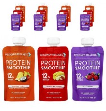 Designer Wellness, Protein Smoothie, Variety Pack, 12 Pack, 4.2 oz (120 g) Each
