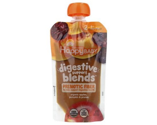 Happy Family Organics, Happy Baby®, Digestive Support Blends™, 6+ Months, Organic Apples, Pumpkin & Prunes, 4 oz (113 g)