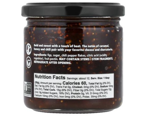 Divina, Chili Fig Spread, 9 oz (255 g) Divina, Chili Fig Spread, 9 oz (255 g)