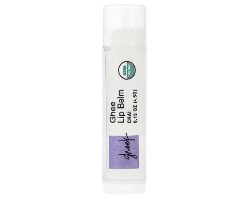 Pure Indian Foods, Gheek, Ghee Lip Balm, Chai , 0.15 oz (4.5 g)