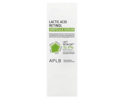 APLB, Lactic Acid Retinol Ampoule Serum, 1.35 fl oz (40 ml)