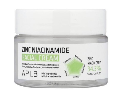 APLB, Zinc Niacinamide Facial Cream, 1.86 fl oz (55 ml)