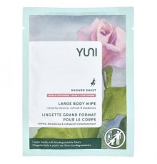 Yuni Beauty, Shower Sheet, Rose & Cucumber, 1 Wipe