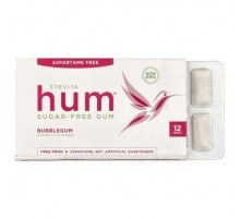 Stevita, Hum®, Sugar-Free Gum, Bubblegum, 12 Pieces