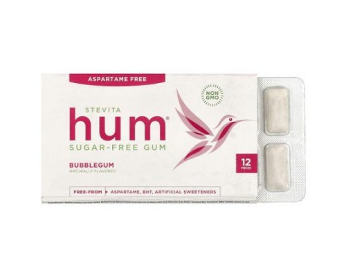 Stevita, Hum®, Sugar-Free Gum, Bubblegum, 12 Pieces Stevita, Hum®, Sugar-Free Gum, Bubblegum, 12 Pieces