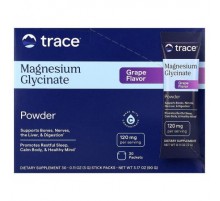 Trace, Magnesium Glycinate Powder, Grape, 30 Packets, 0.11 oz (3 g) Each