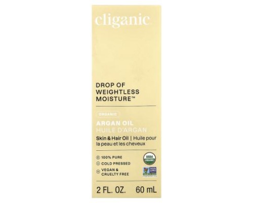 Cliganic, Organic Argan Oil, For Combination Skin , 2 fl oz (60 ml) Cliganic, Organic Argan Oil, For Combination Skin , 2 fl oz (60 ml)