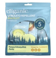 Cliganic, Mosquito Repellent Bracelet, One Size Fits All, 5 Individually Wrapped Bracelets