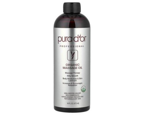 Pura D'or, Professional, Organic Massage Oil, 16 fl oz, (473 ml)