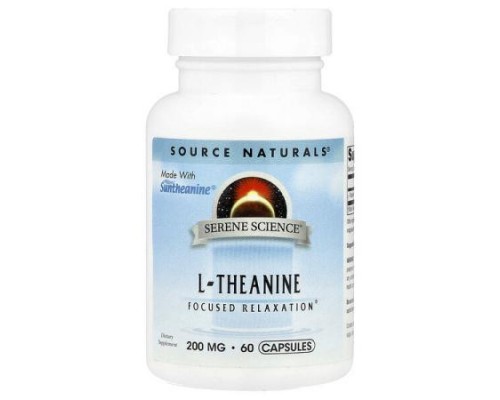 Source Naturals, Serene Science®, L-Theanine, 200 mg, 60 Capsules