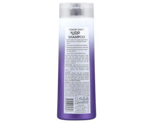 Giovanni, Color Chic™, Purple Shampoo , 13.5 fl oz (399 ml) Giovanni, Color Chic™, Purple Shampoo , 13.5 fl oz (399 ml)