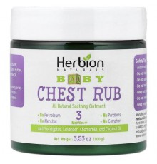 Herbion Naturals, Baby Chest Rub, 3 Months+, 3.53 oz (100 g)