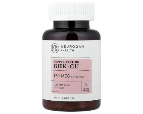 Neurogan Health, Copper Peptide GHK-CU , 120 mcg, 60 Tablets, 0.52 oz (15 g) Neurogan Health, Copper Peptide GHK-CU , 120 mcg, 60 Tablets, 0.52 oz (15 g)