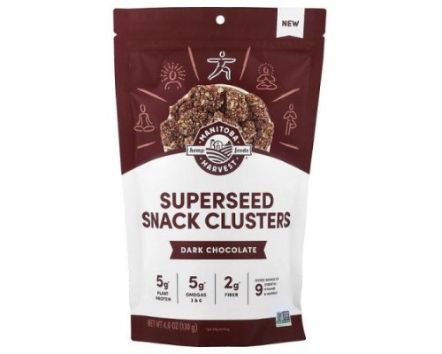 Manitoba Harvest, Superseed Snack Clusters, Dark Chocolate, 4.6 oz (130 g)