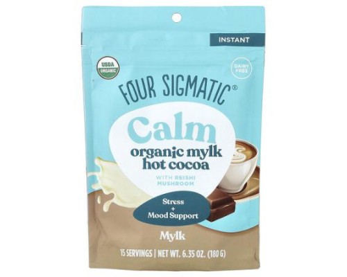 Four Sigmatic, Calm, Organic Mylk Hot Cocoa with Reishi Mushroom, 6.35 oz (180 g) Four Sigmatic, Calm, Organic Mylk Hot Cocoa with Reishi Mushroom, 6.35 oz (180 g)