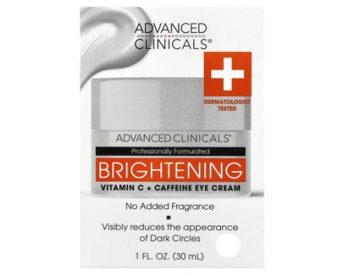 Advanced Clinicals, Brightening Vitamin C + Caffeine Eye Cream , 1 fl oz (30 ml) Advanced Clinicals, Brightening Vitamin C + Caffeine Eye Cream , 1 fl oz (30 ml)