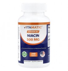 Vitamatic, Niacin, 500 mg, 240 Tablets
