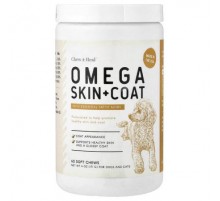Chew + Heal, Omega Skin + Coat, For Dogs and Cats, 60 Soft Chews, 6 oz (171 g)